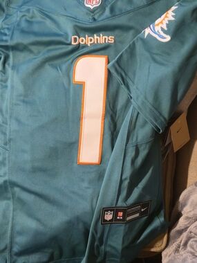 Miami Dolphins #1 Teal NFL Jersey - Nike